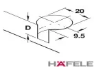 Conector de Montagem 20/16mm Branco Rafix Hafele