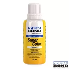 Corante Liquido Super Color Amarelo 50ml para Tintas a Base D'agua TekBond