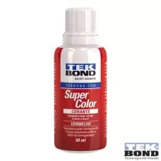 Corante Liquido Super Color Vermelho 50ml para Tintas a Base D'agua TekBond