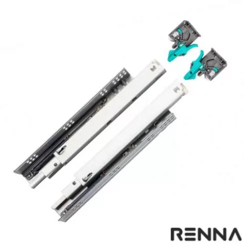 Corrediça Invisivel 400mm com Amortecedor Soft Close Renna