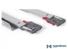 Corrediça Invisivel 550mm com Amortecedor Soft Close Metalnox