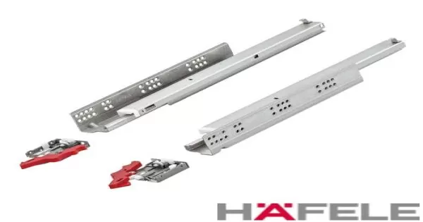 Corrediça Invisível Push Open (Fecho Toque) 450mm GT230 PUSH Hafele