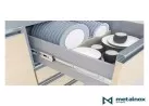 Corrediça Telescópica com Amortecedor (Soft Close) H45 350mm Metalnox