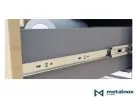 Corrediça Telescópica com Amortecedor (Soft Close) H45 350mm Metalnox