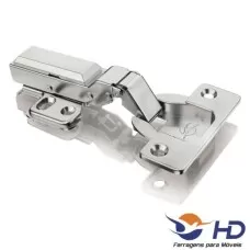 Dobradiça Curva com Amortecedor Calço Click HD Ferragens