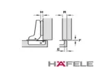 Dobradiça com Amortecedor Curva Inox Metalla Clip com Calço com 2 unidades Hafele