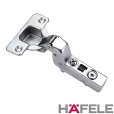 Dobradiça com Amortecedor Super Curva Inox Metalla Clip com Calço com 2 unidades Hafele