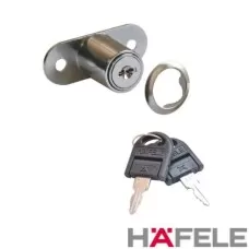 Fechadura para Porta de Correr Pino Cromada 19mm Hafele