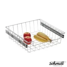 Gaveta Fruteira Baixa Deslizante Cromada 470mm x 100mm x 380mm Schmitt