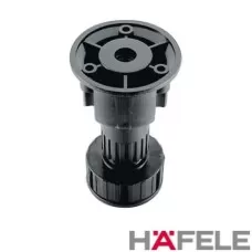 Pé Nivelador Plástico 150mm Preto Hafele
