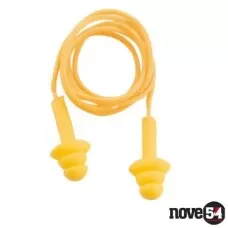 Protetor Auditivo Tipo Plug de Copolímero com Cordão em Algodão Nove54