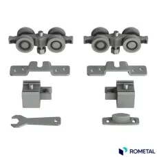 Rodizio RO-75U Sistema para Porta de Correr até 60kg 01 Porta Rometal