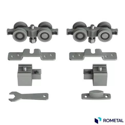 Rodizio RO-75U Sistema para Porta de Correr até 60kg 01 Porta Rometal
