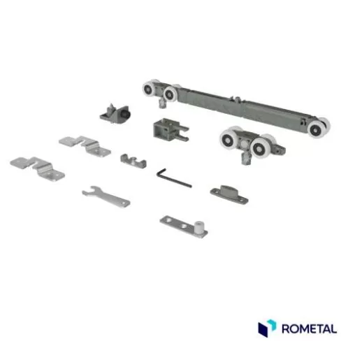Rodizio RO-82 Standard Pesado Sistema para Porta de Correr 80kg até 100kg com Amortecedor 01 Porta Rometal