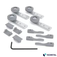 Rodizio RV-3004CB Sistema para Porta de Correr de vidro 15k 01 Porta Rometal