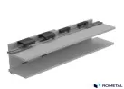 Sistema de Porta de Correr Dominus Invertido com Amortecedor para 3 Portas 50kg a 80kg