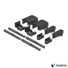 Sistema de Porta de Correr Dominus Invertido com Amortecedor para 3 Portas 50kg a 80kg