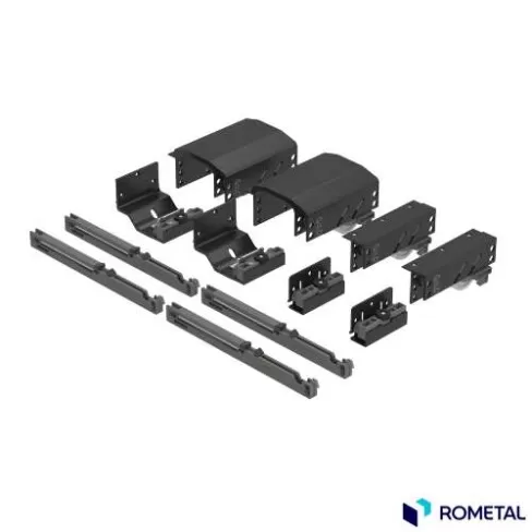 Sistema de Porta de Correr Dominus Invertido com Amortecedor para 3 Portas 50kg a 80kg