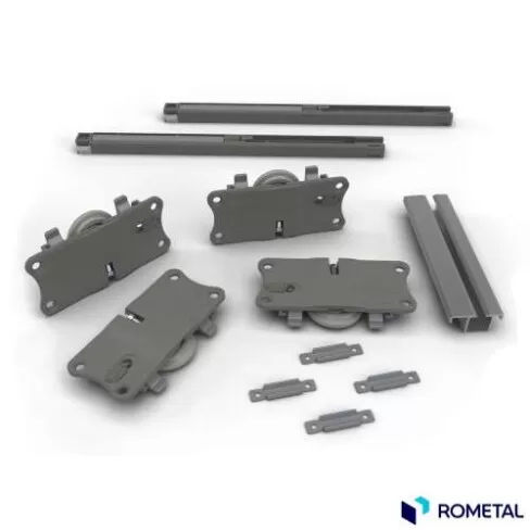 Sistema de Porta de Correr Flow para 01 Porta 20kg a 50kg Rometal
