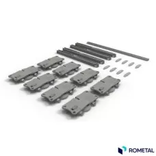 Sistema de Porta de Correr Flow para 02 Portas 20kg a 50kg Rometal