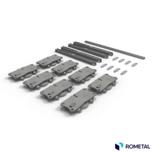 Sistema de Porta de Correr Flow para 02 Portas 20kg a 50kg Rometal