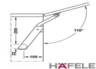 Articulador para Portas Branco Free Flap H 1.5 Modelo B Médio Hafele