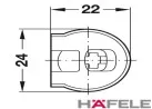 Conector de Montagem 20/16mm Branco Rafix Hafele