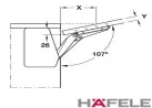 Kit Articulador para Portas Branco Free Flap 1.7 Modelo B Hafele