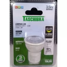 LAMPADA TASCHIBRA LED MR11 3,5W 6000K DICROICA